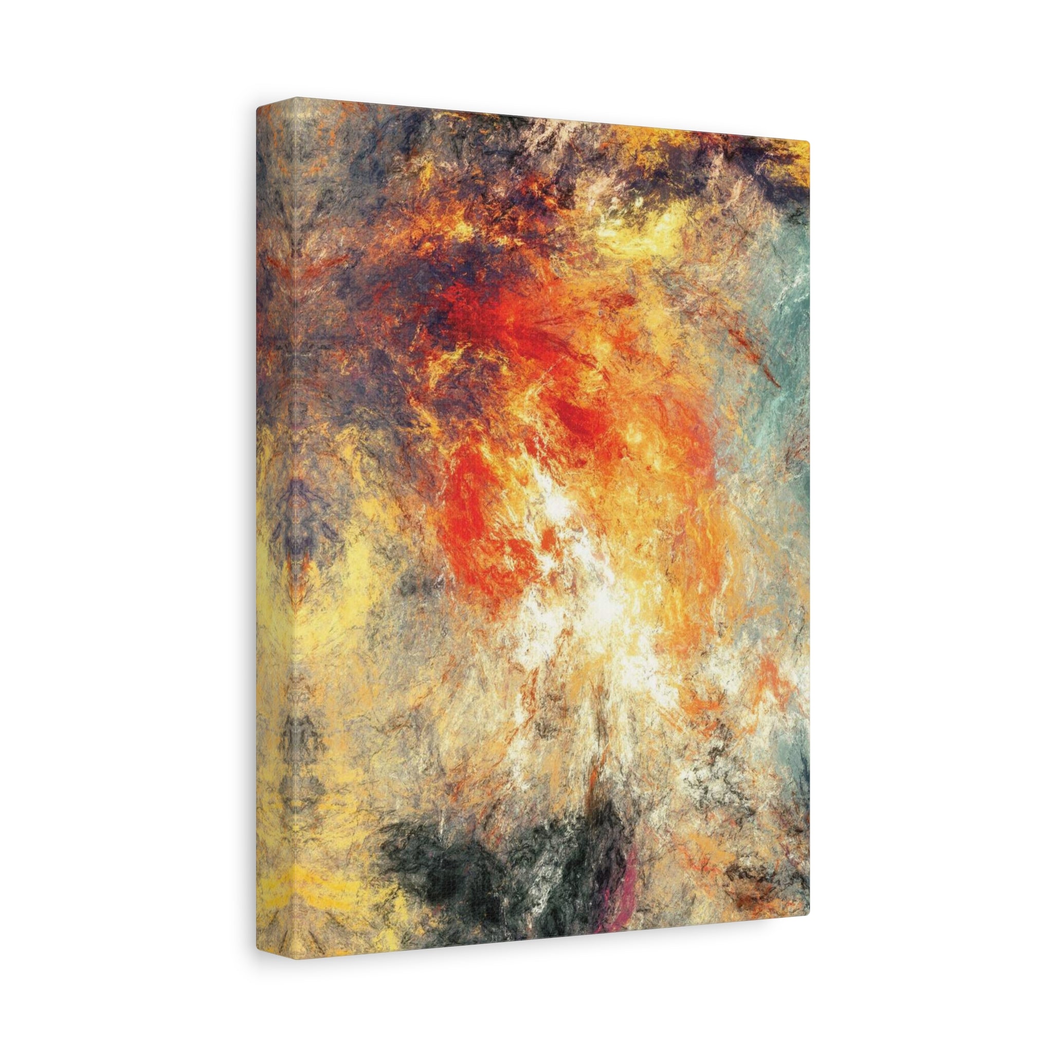 Abstract Firestorm Matte Canvas Print — Stretched 1.25" Wall Art