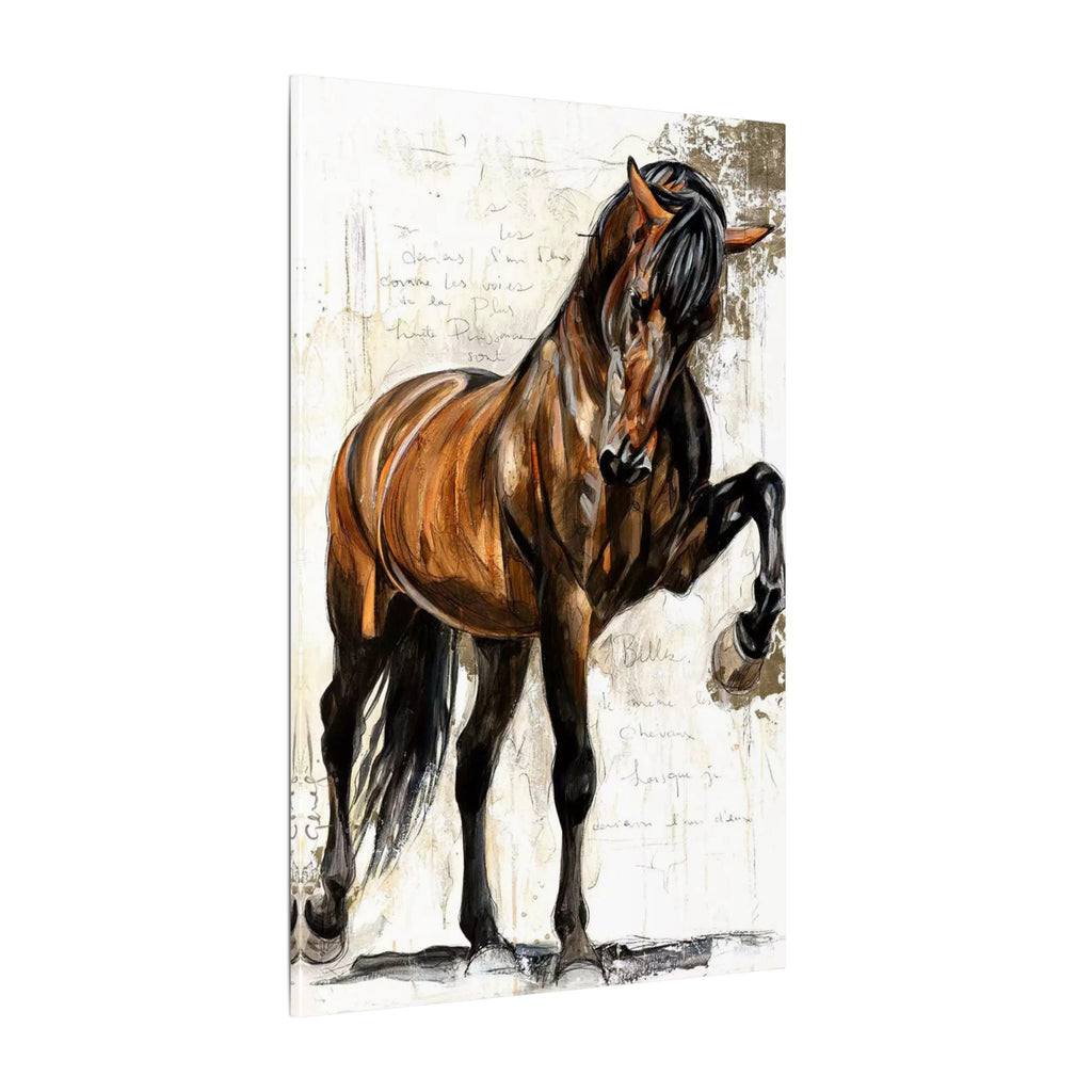 Horse Canvas Wall Art — Brown Stallion Matte Stretched Canvas 