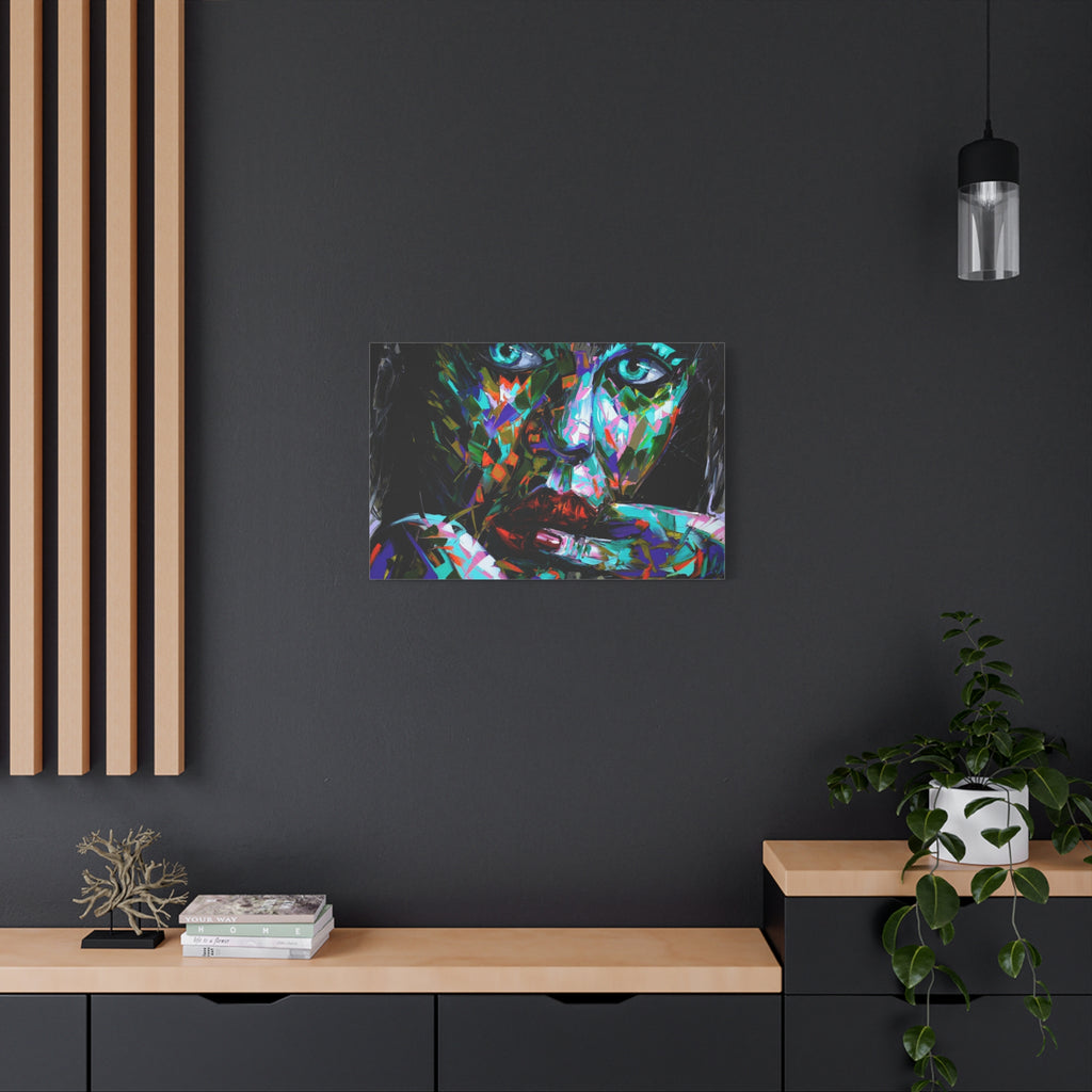 Colorful Abstract Woman Portrait Canvas — Modern Pop Art Wall Decor - TheKaraHan