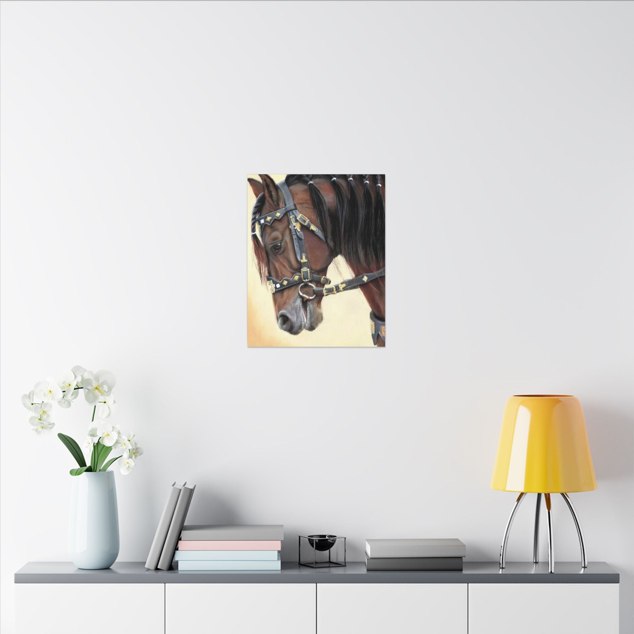 Horse Portrait Canvas Print — Elegant Bridle Art for Home & Stable Decor
