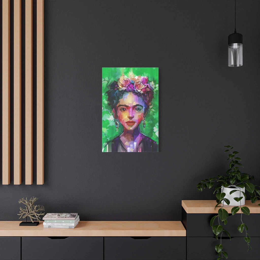 Colorful Woman Portrait Wall Art, Abstract Floral Face Painting
