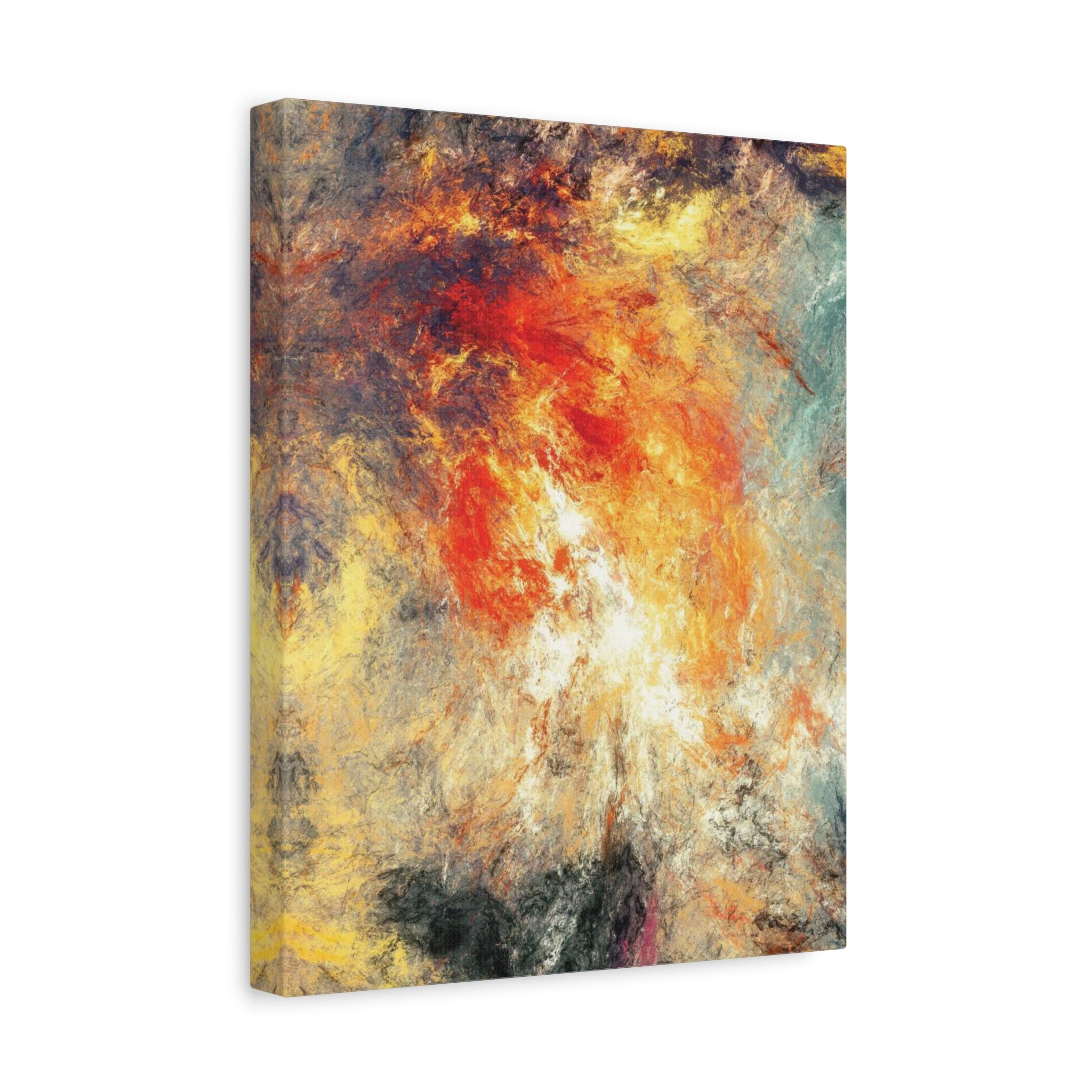 Abstract Firestorm Matte Canvas Print — Stretched 1.25" Wall Art