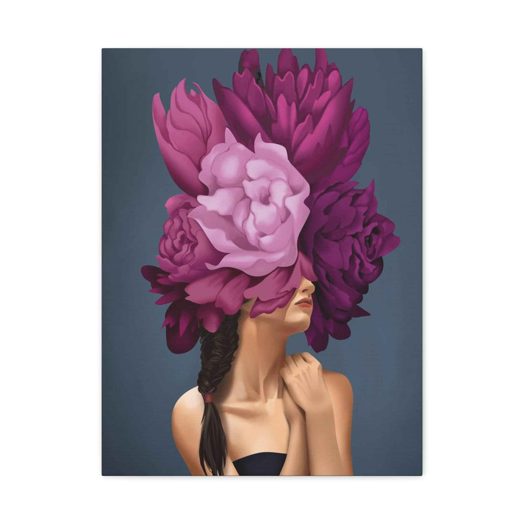 Floral Masked Woman Wall Art - TheKaraHan
