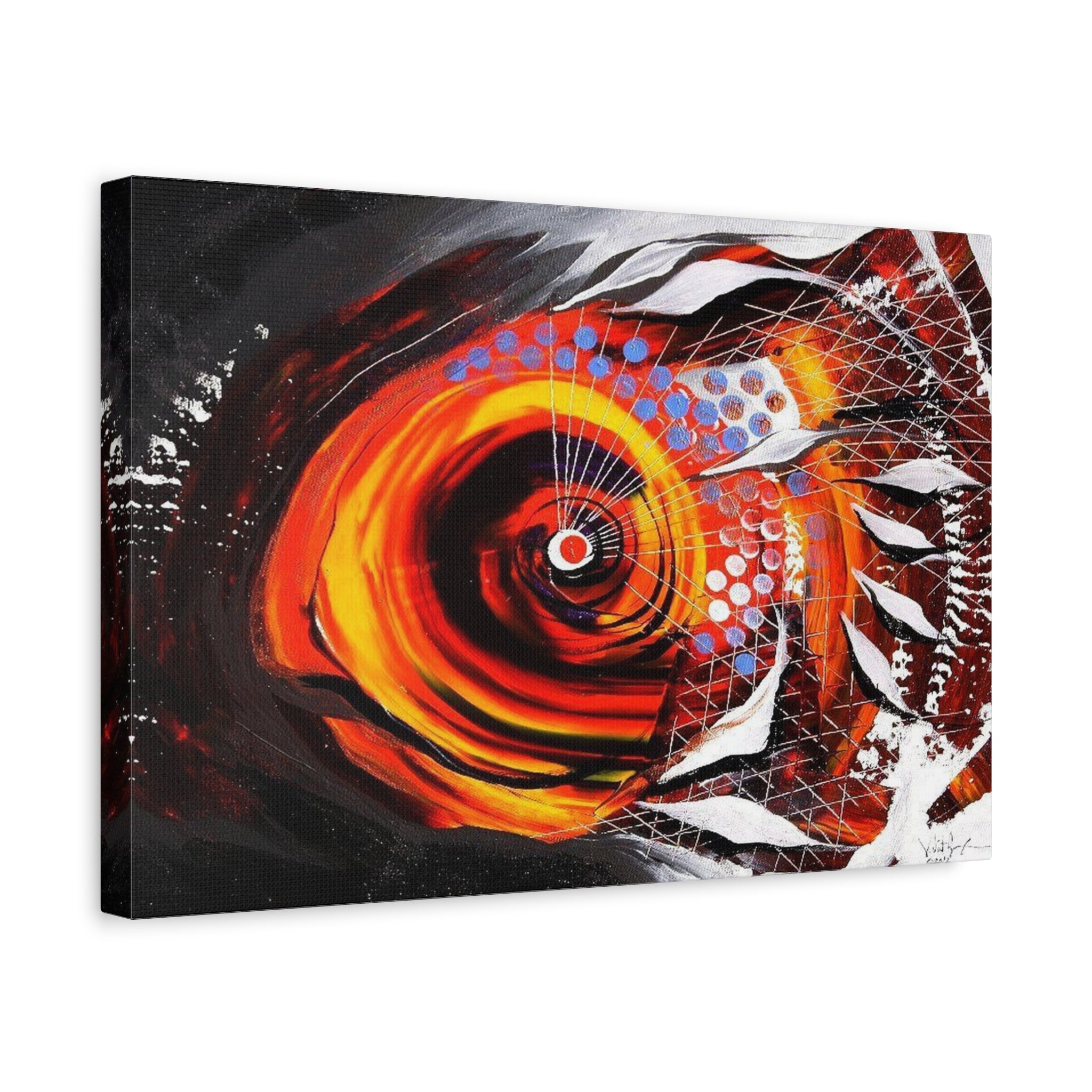 Abstract Fire Vortex Canvas 