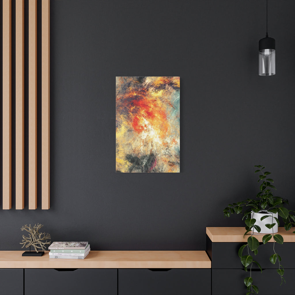 Abstract Firestorm Matte Canvas Print — Stretched 1.25" Wall Art