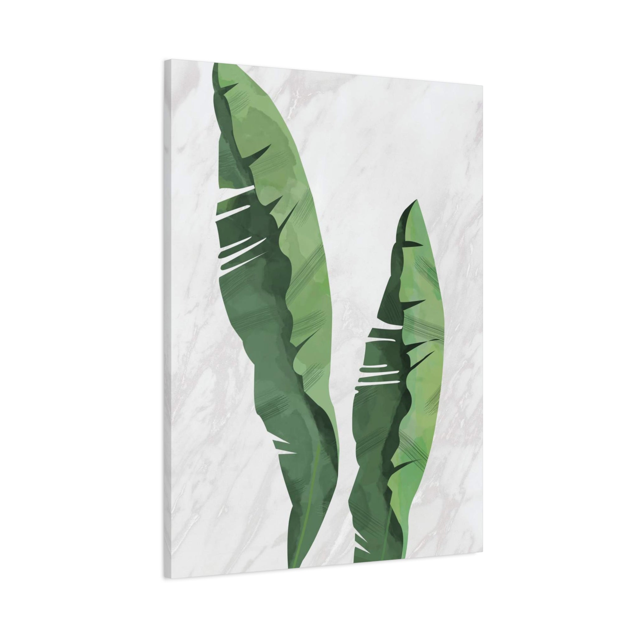 Banana Leaf Botanical Canvas Wall Art - Matte Stretched 1.25" 