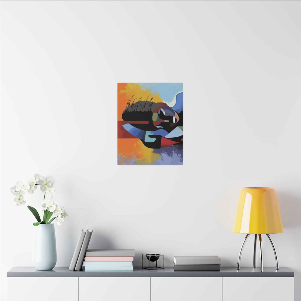 Abstract Guitar Art Canvas - Colorful Modern Music Wall Decor for Your Space - TheKaraHan
