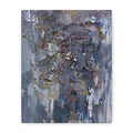 Abstract Textured Canvas Wall Art — Moody Blue Grey Palette