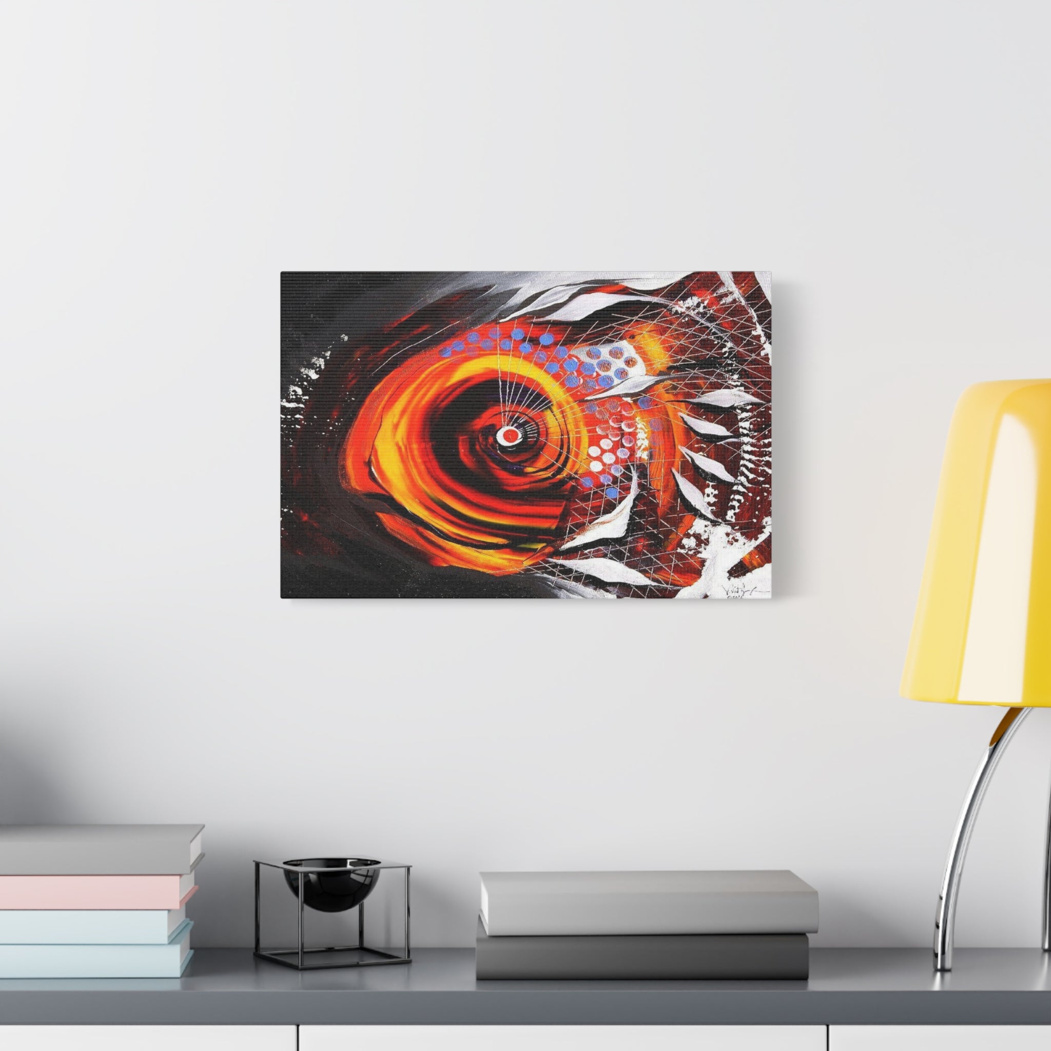 Abstract Fire Vortex Canvas 