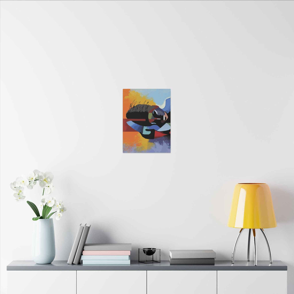 Abstract Guitar Art Canvas - Colorful Modern Music Wall Decor for Your Space - TheKaraHan
