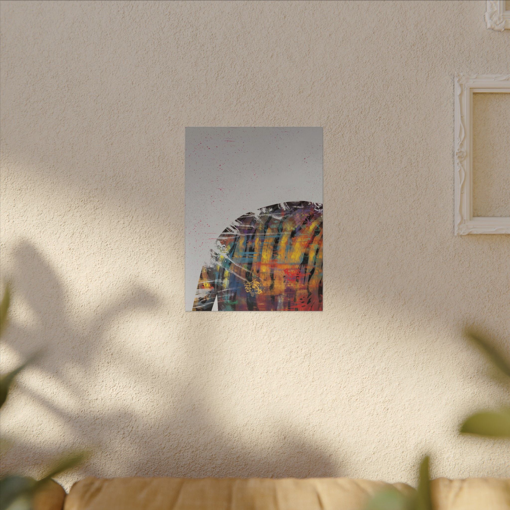 Abstract Colorful Jacket Canvas — Modern Street Art Matte Wall Art 