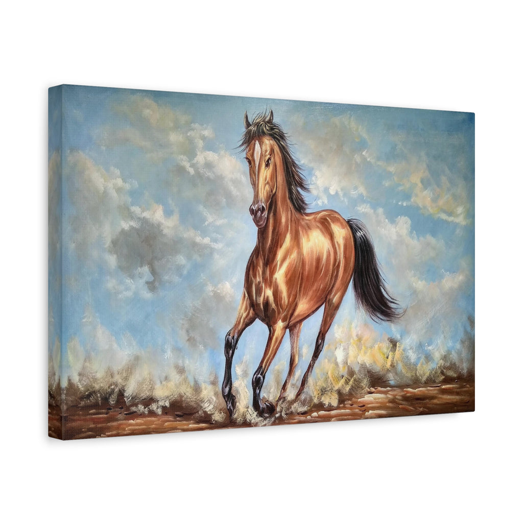 Galloping Horse Matte Canvas Print — Stretched Wall Art