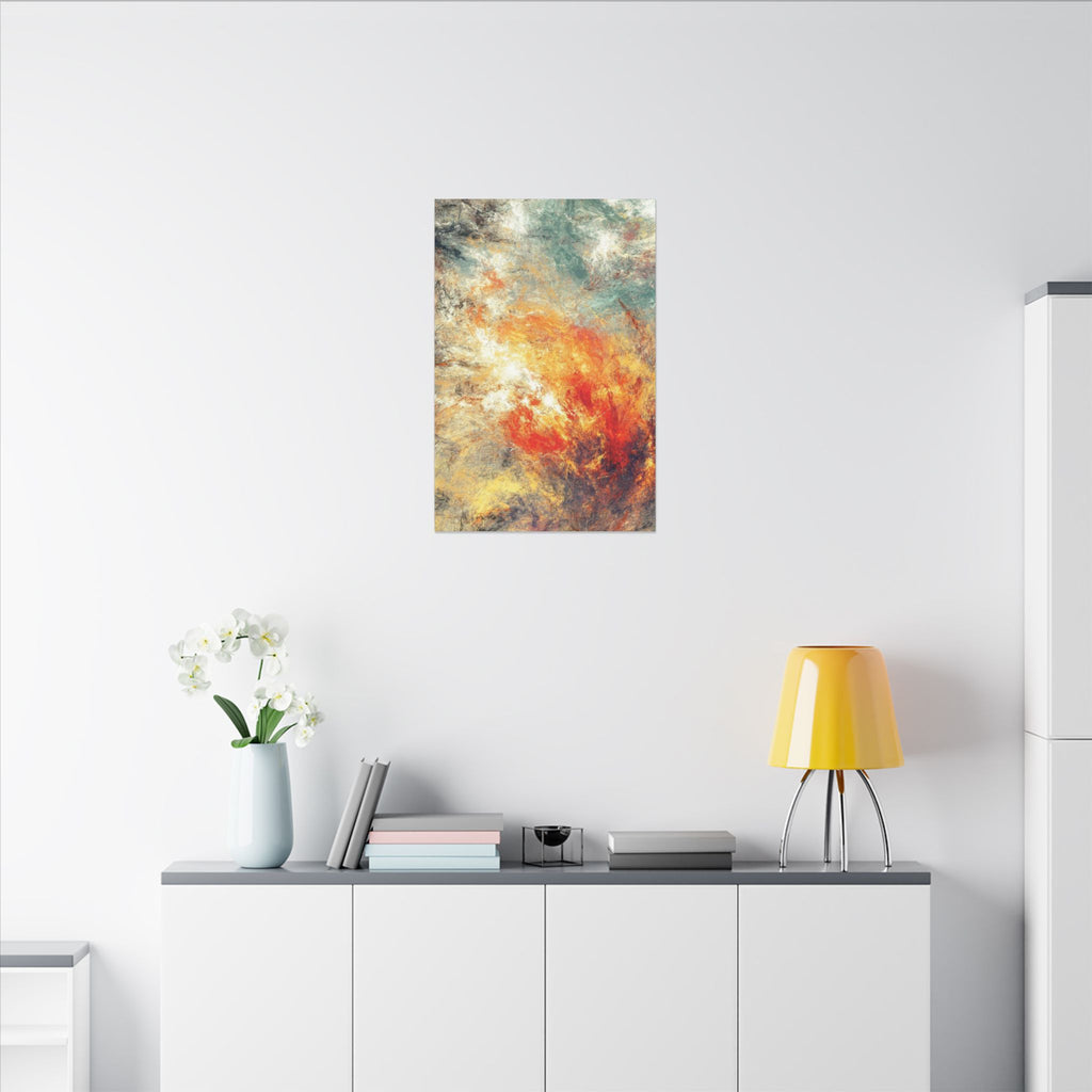 Abstract Nebula Canvas Wall Art — Colorful Modern Stretched Matte Print