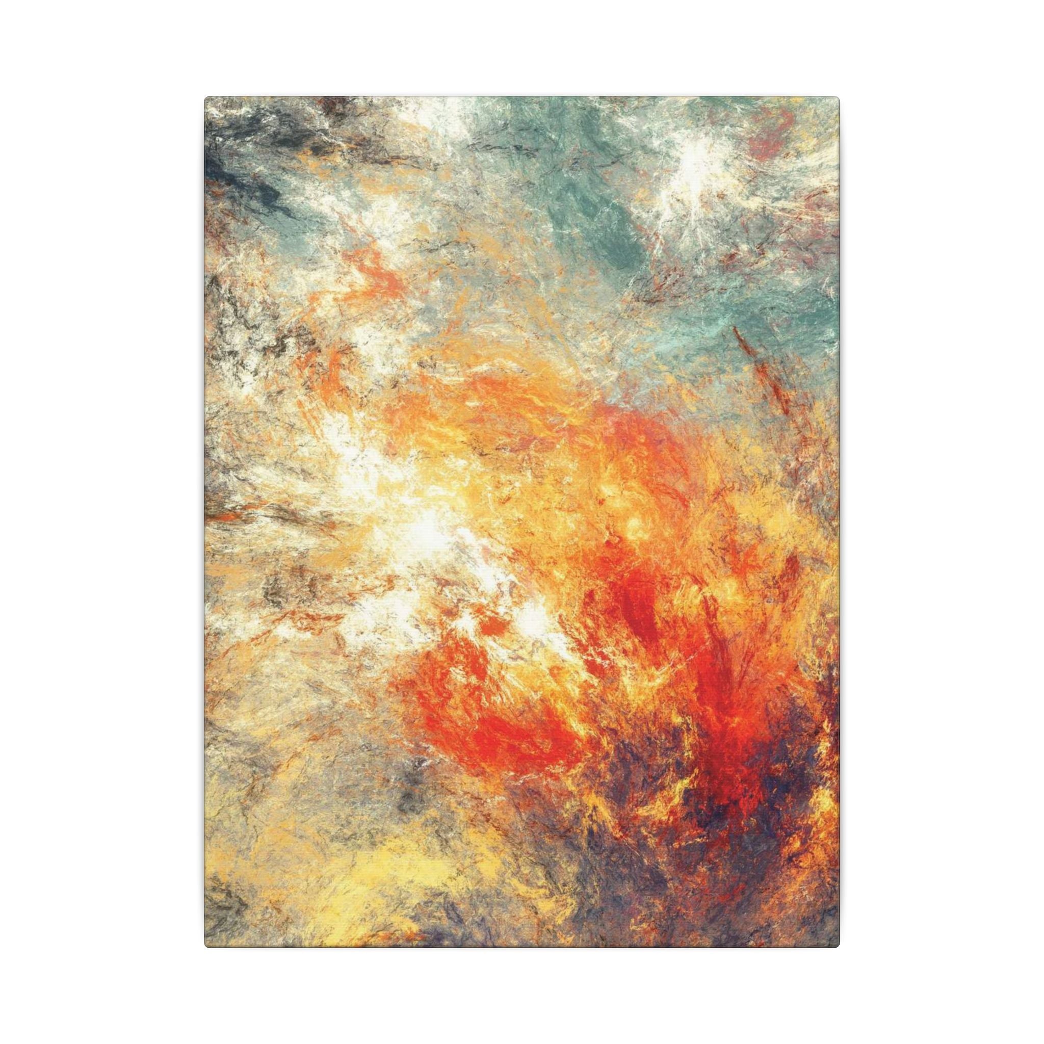 Abstract Nebula Canvas Wall Art — Colorful Modern Stretched Matte Print 