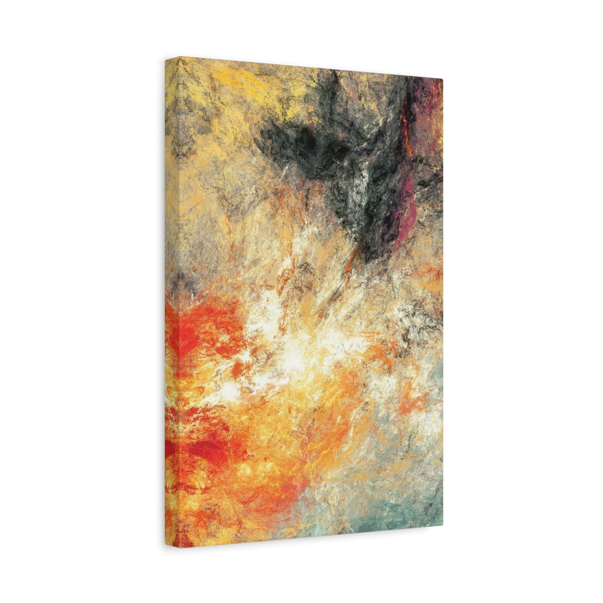 Abstract Firestorm Matte Canvas Print — Stretched Wall Art 