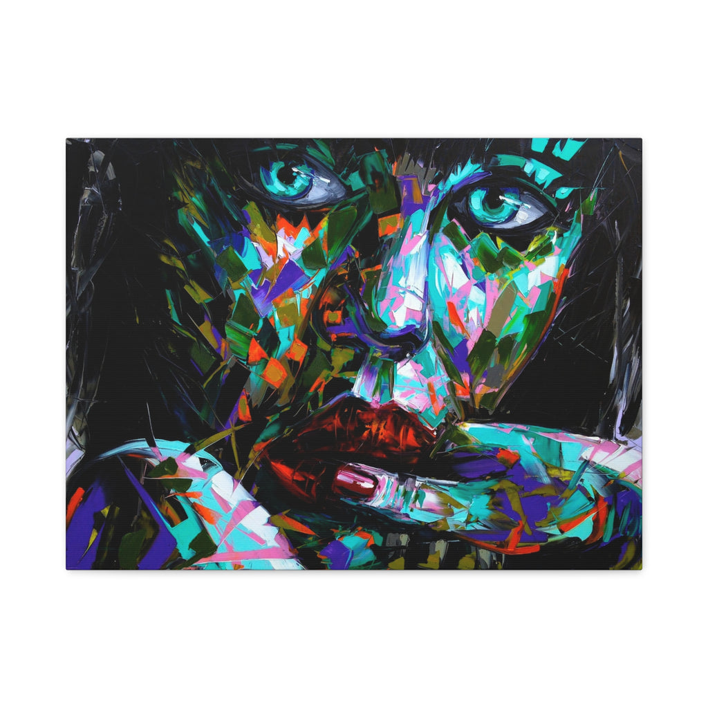 Colorful Abstract Woman Portrait Canvas — Modern Pop Art Wall Decor - TheKaraHan