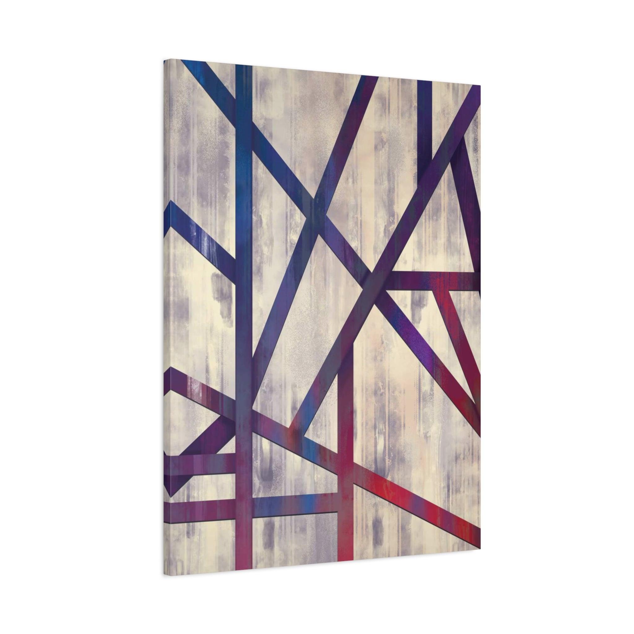 Abstract Geometric Matte Canvas Art – Stretched Wall Decor