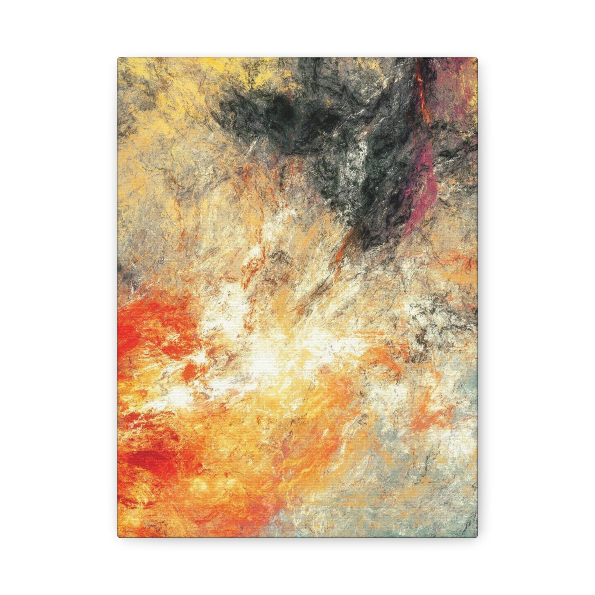 Abstract Firestorm Matte Canvas Print — Stretched Wall Art 