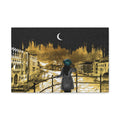Venice Canal Wall Art – Romantic Night Canvas Decor of Venice, Italy