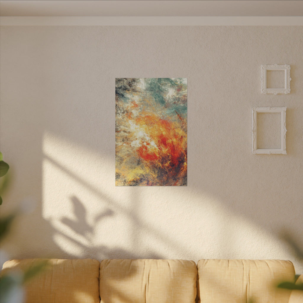 Abstract Nebula Canvas Wall Art — Colorful Modern Stretched Matte Print