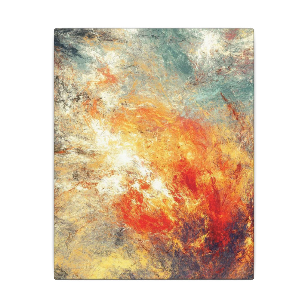 Abstract Nebula Canvas Wall Art — Colorful Modern Stretched Matte Print