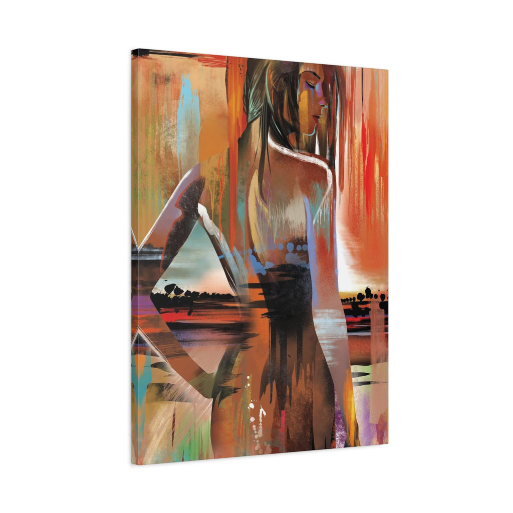 Abstract Woman Portrait Matte Canvas - Stretched 1.25" 