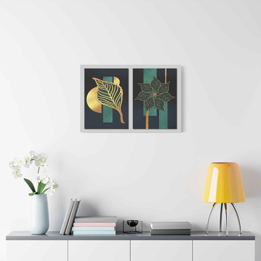Gold Leaf Wall Art - Botanical Abstract Prints