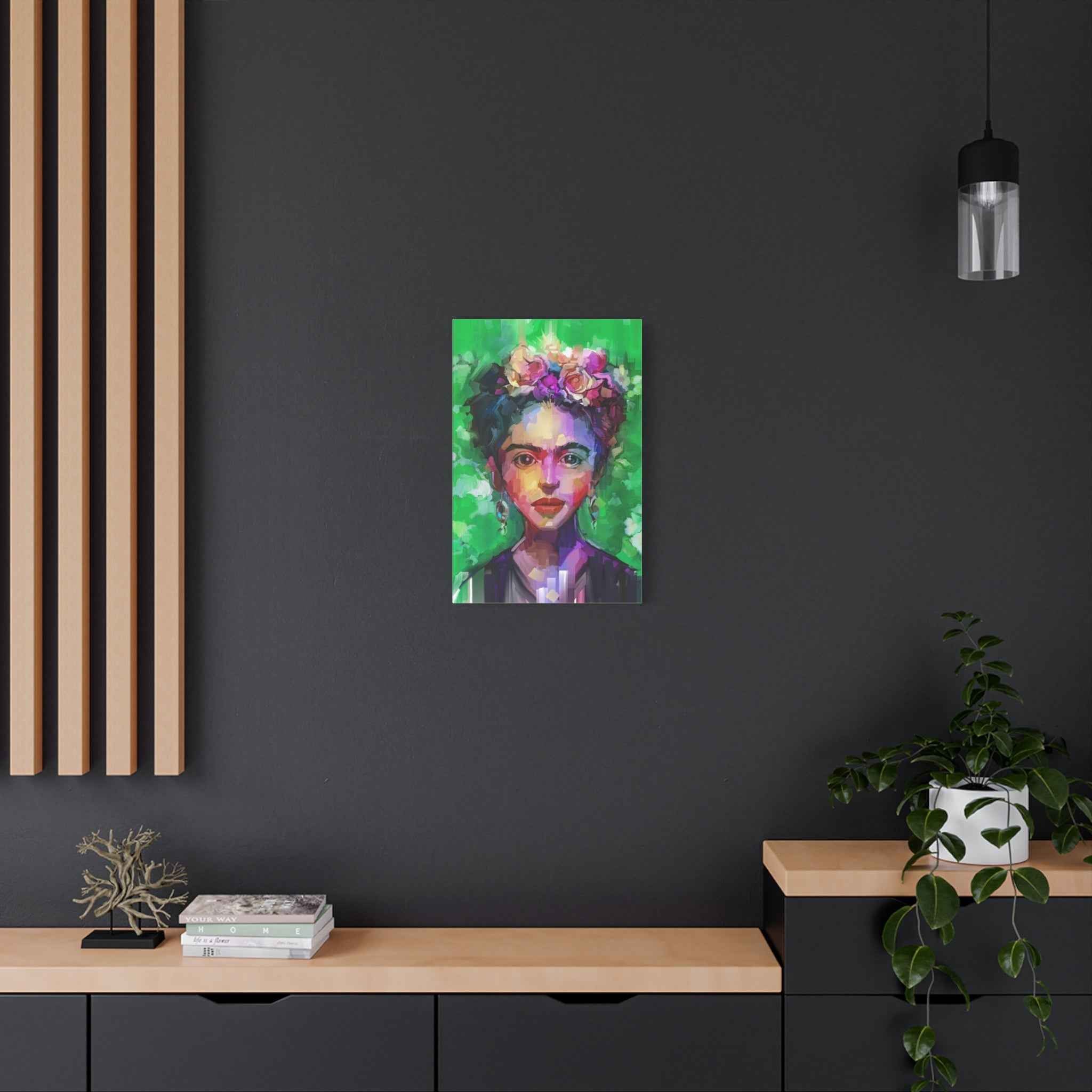 Colorful Woman Portrait Wall Art, Abstract Floral Face Painting