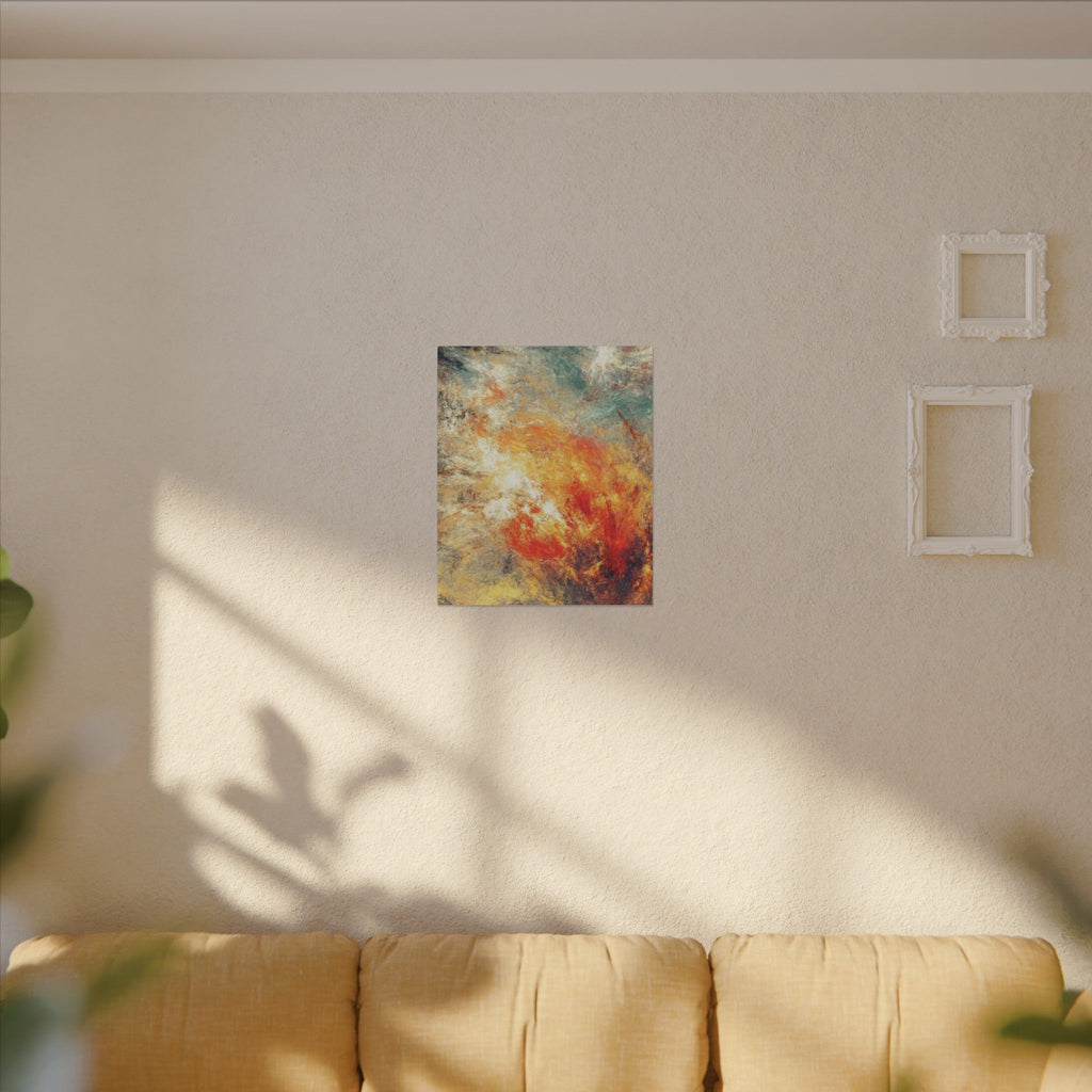 Abstract Nebula Canvas Wall Art — Colorful Modern Stretched Matte Print