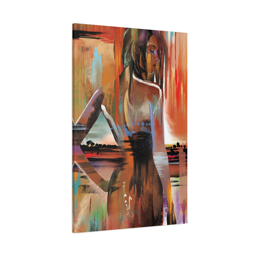 Abstract Woman Portrait Matte Canvas - Stretched 1.25" 