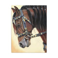 Horse Portrait Canvas Print — Elegant Bridle Art for Home & Stable Decor