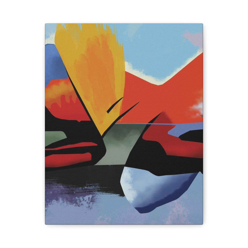 Abstract Color Block Canvas Art — Modern Stretched Matte Wall Print - TheKaraHan