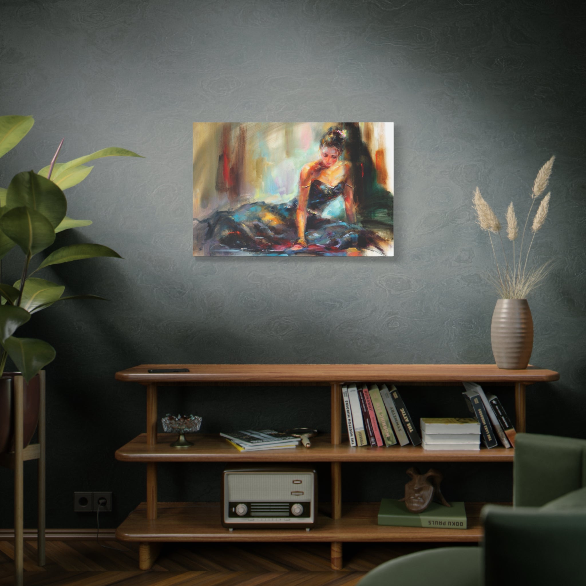 Impressionist Ballerina Canvas Art — Matte Stretched Wall Painting 