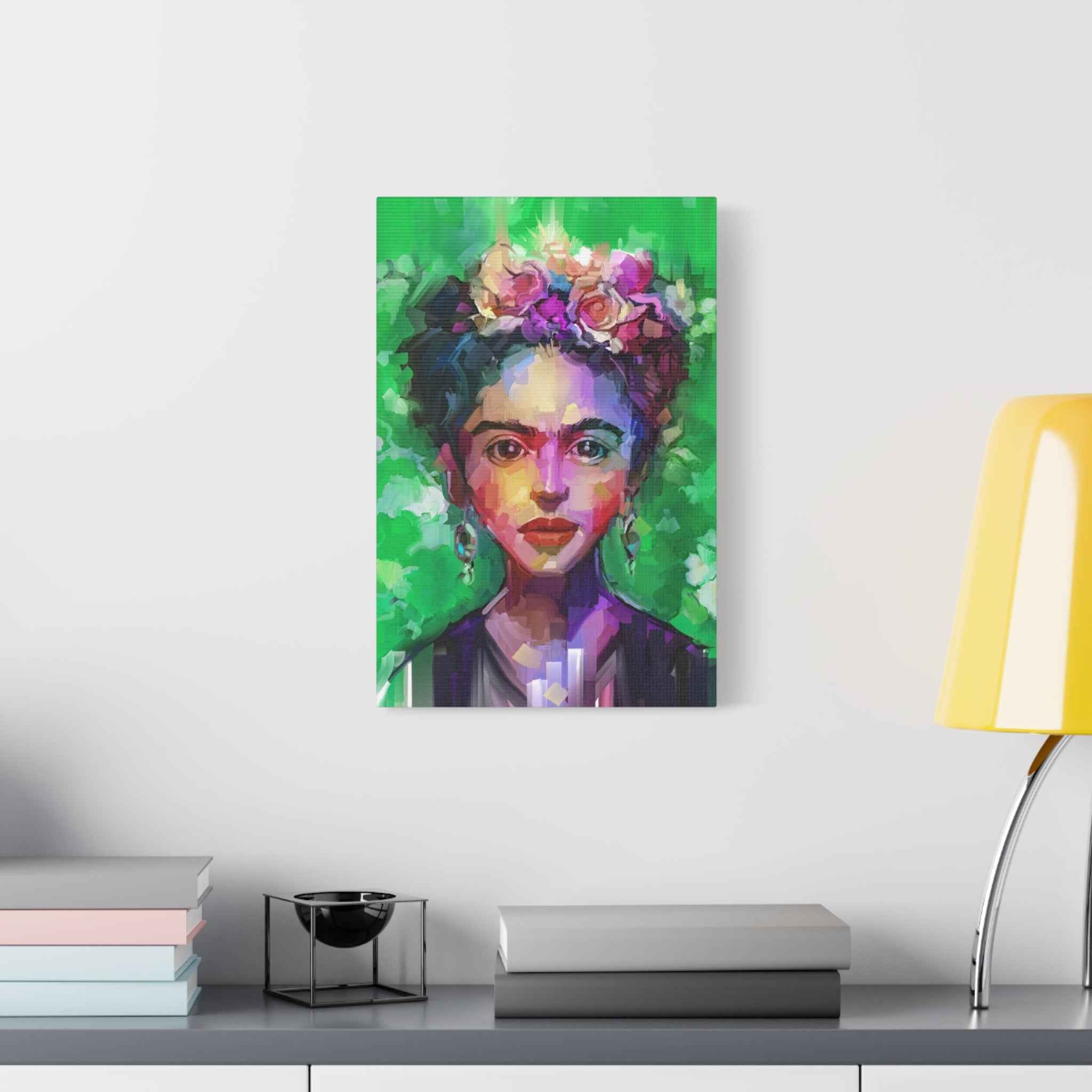 Colorful Woman Portrait Wall Art, Abstract Floral Face Painting