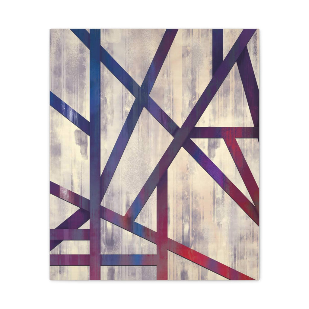 Abstract Geometric Matte Canvas Art – Stretched Wall Decor
