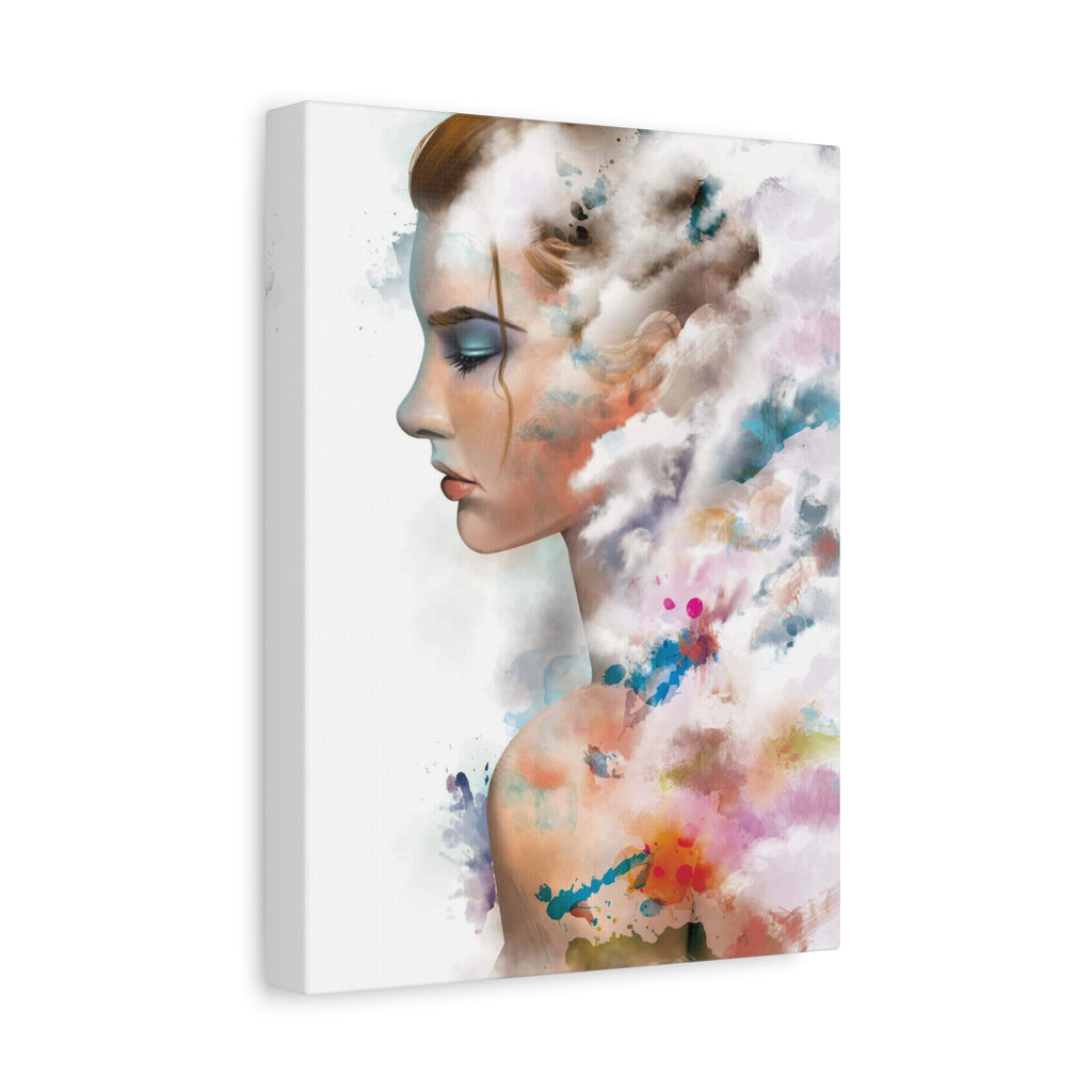 Dreamscape Portrait Canvas - Abstract Watercolor Woman Wall Art