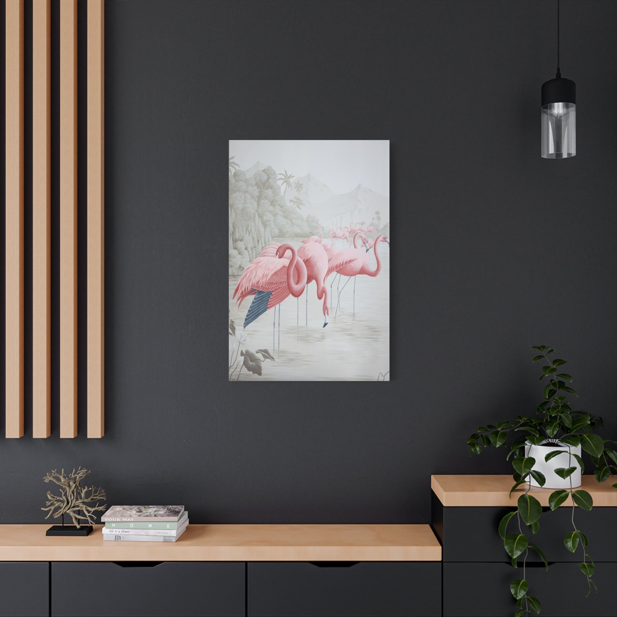 Pink Flamingo Canvas Wall Art — Matte Stretched 1.25" 