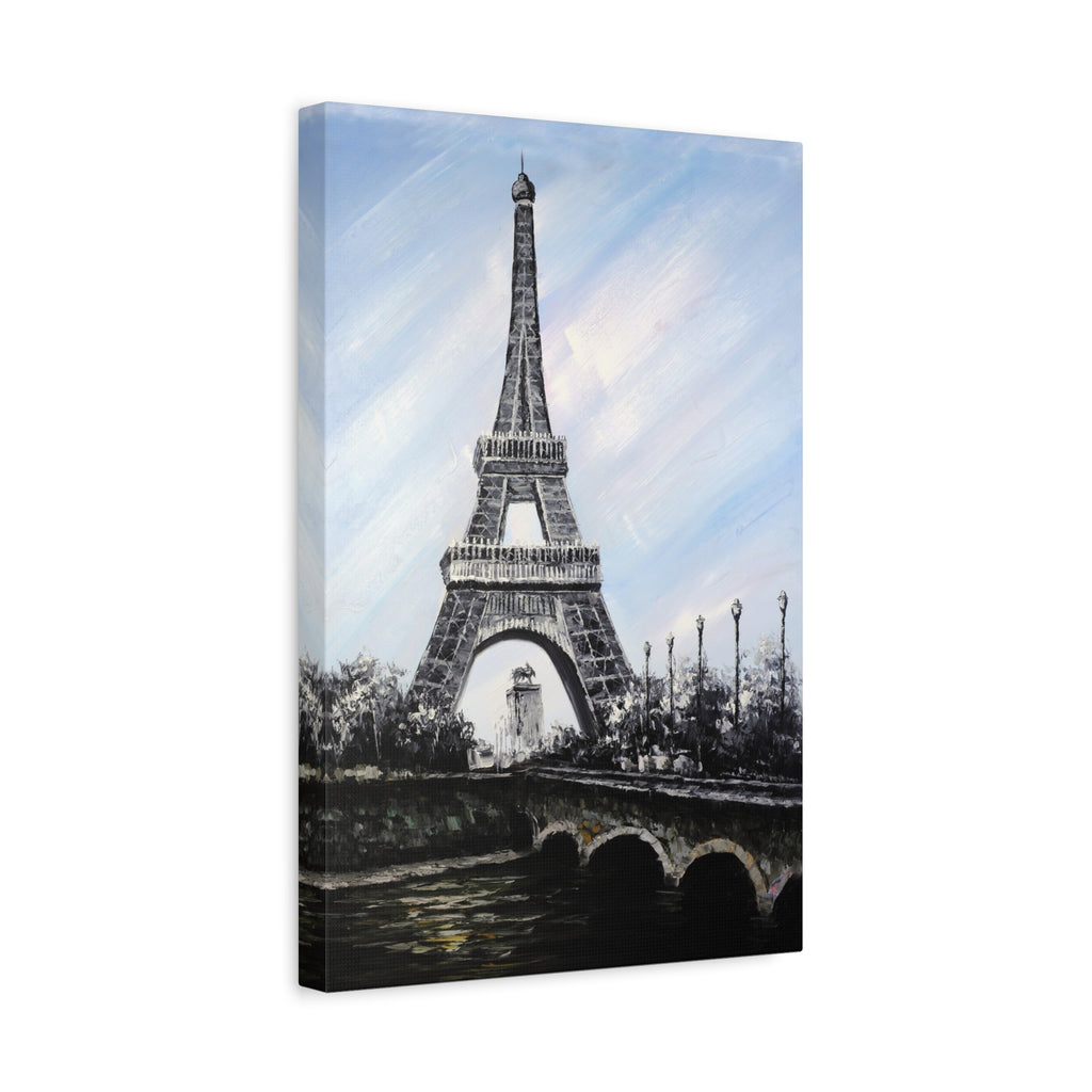 Eiffel Tower Matte Canvas Print — Stretched Wall Art (1.25" Depth)