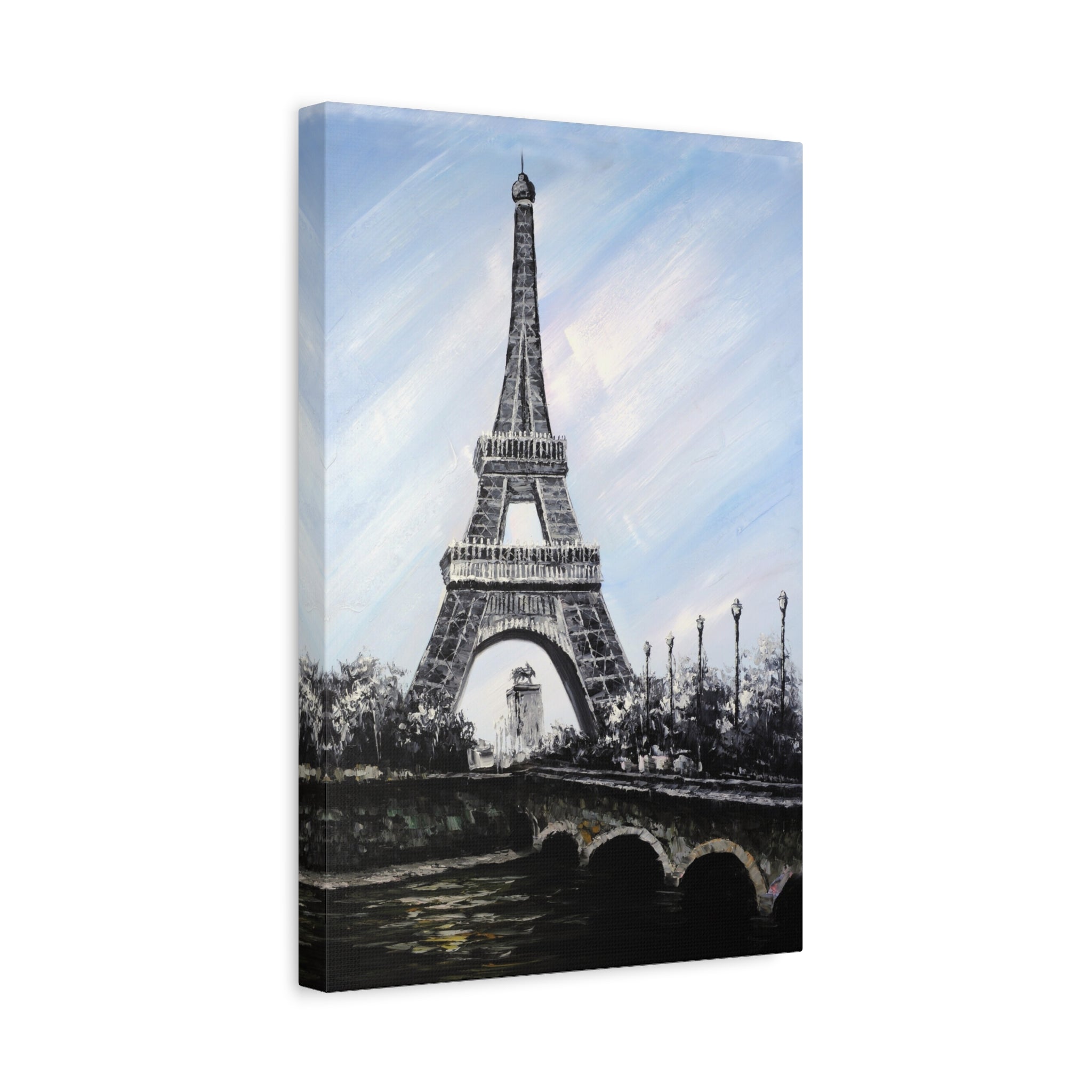 Eiffel Tower Matte Canvas Print — Stretched Wall Art (1.25" Depth) 