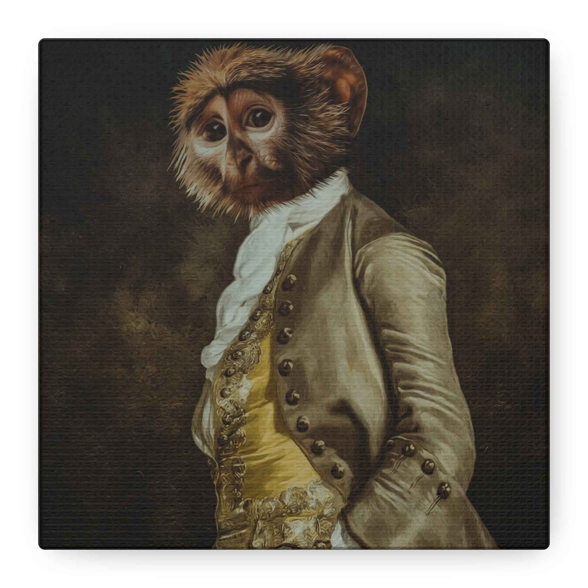 Regal Monkey Canvas Art - Unique Portrait for Stylish Home Decor