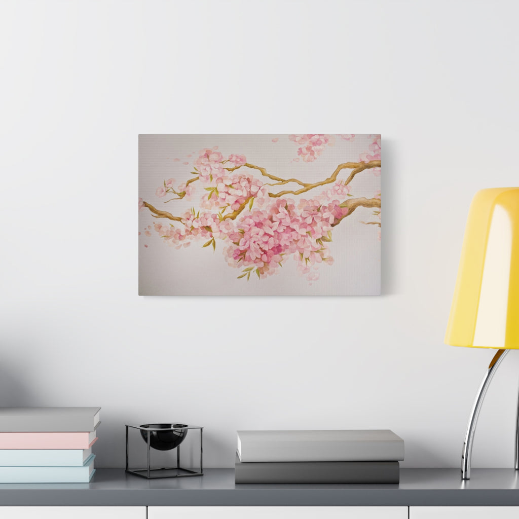 Cherry Blossom Branch Matte Canvas Wall Art – Stretched 1.25"