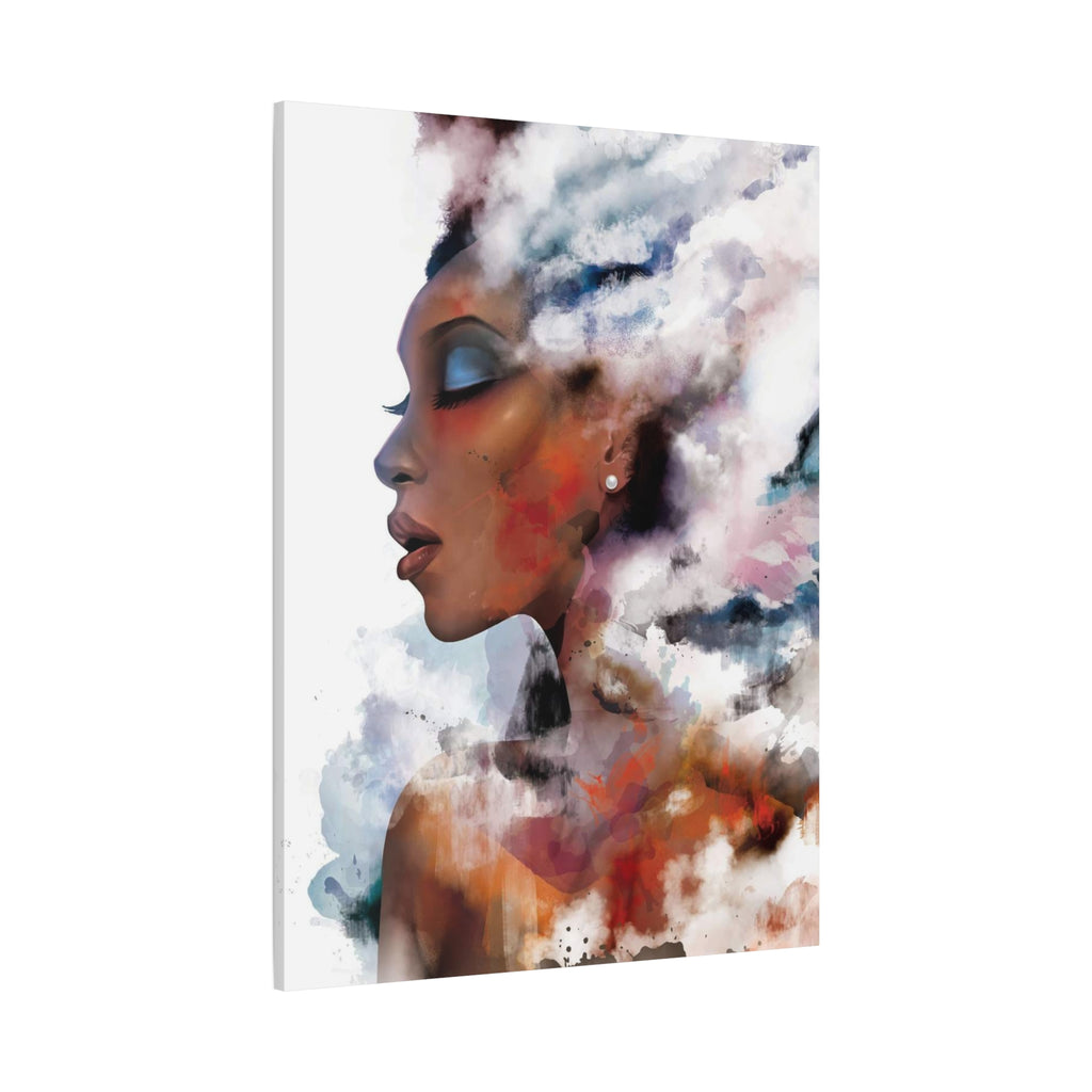 Abstract Portrait Canvas - Dreamy Woman Watercolor Wall Art