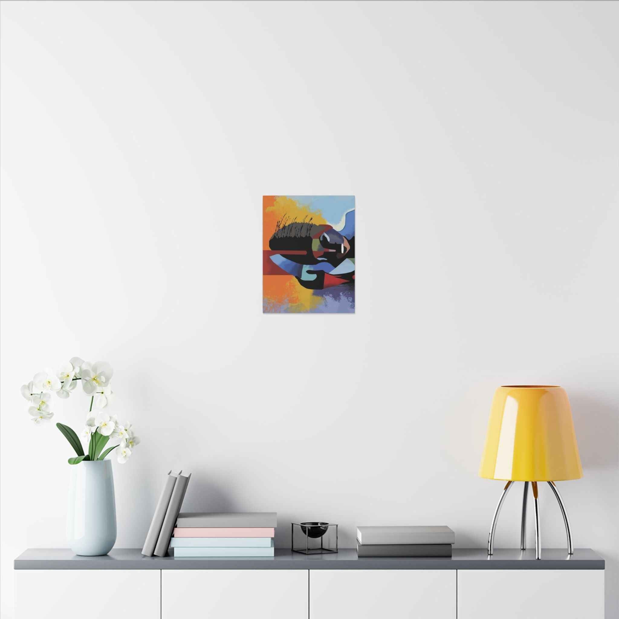 Abstract Guitar Art Canvas - Colorful Modern Music Wall Decor for Your Space - TheKaraHan