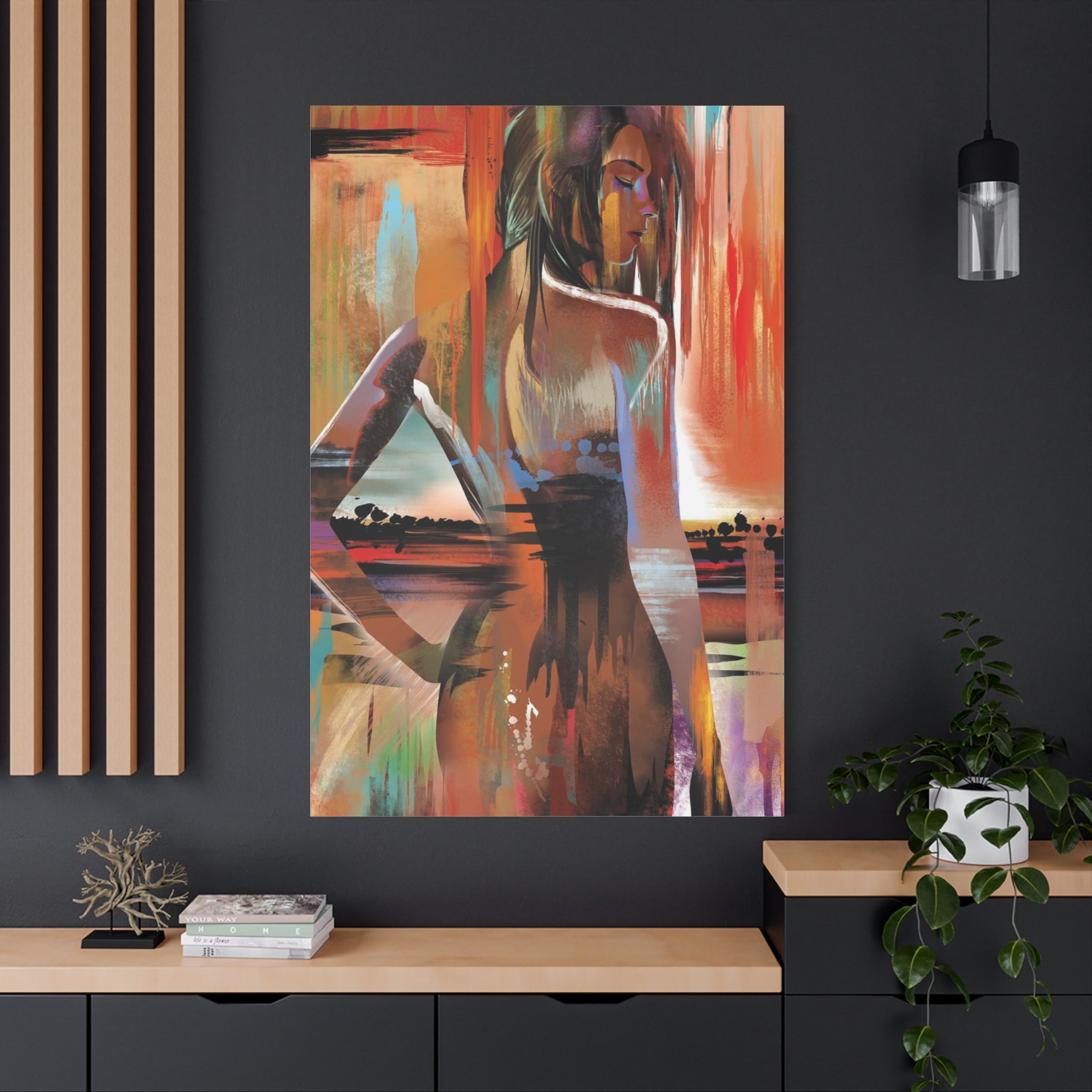 Abstract Woman Portrait Matte Canvas - Stretched 1.25" 