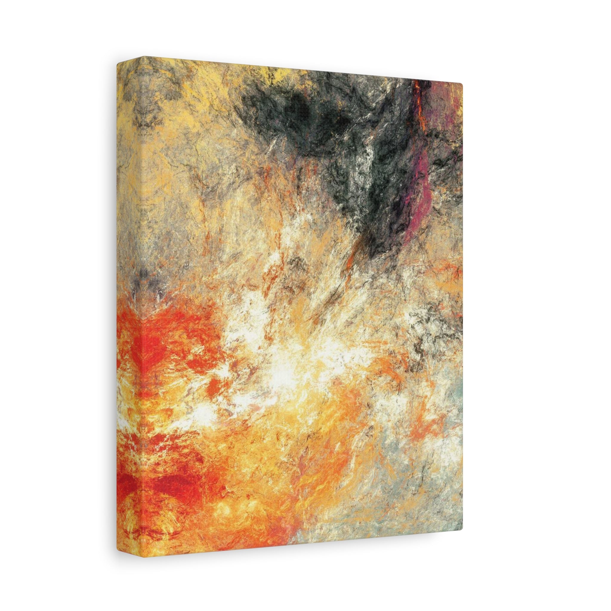 Abstract Firestorm Matte Canvas Print — Stretched Wall Art 