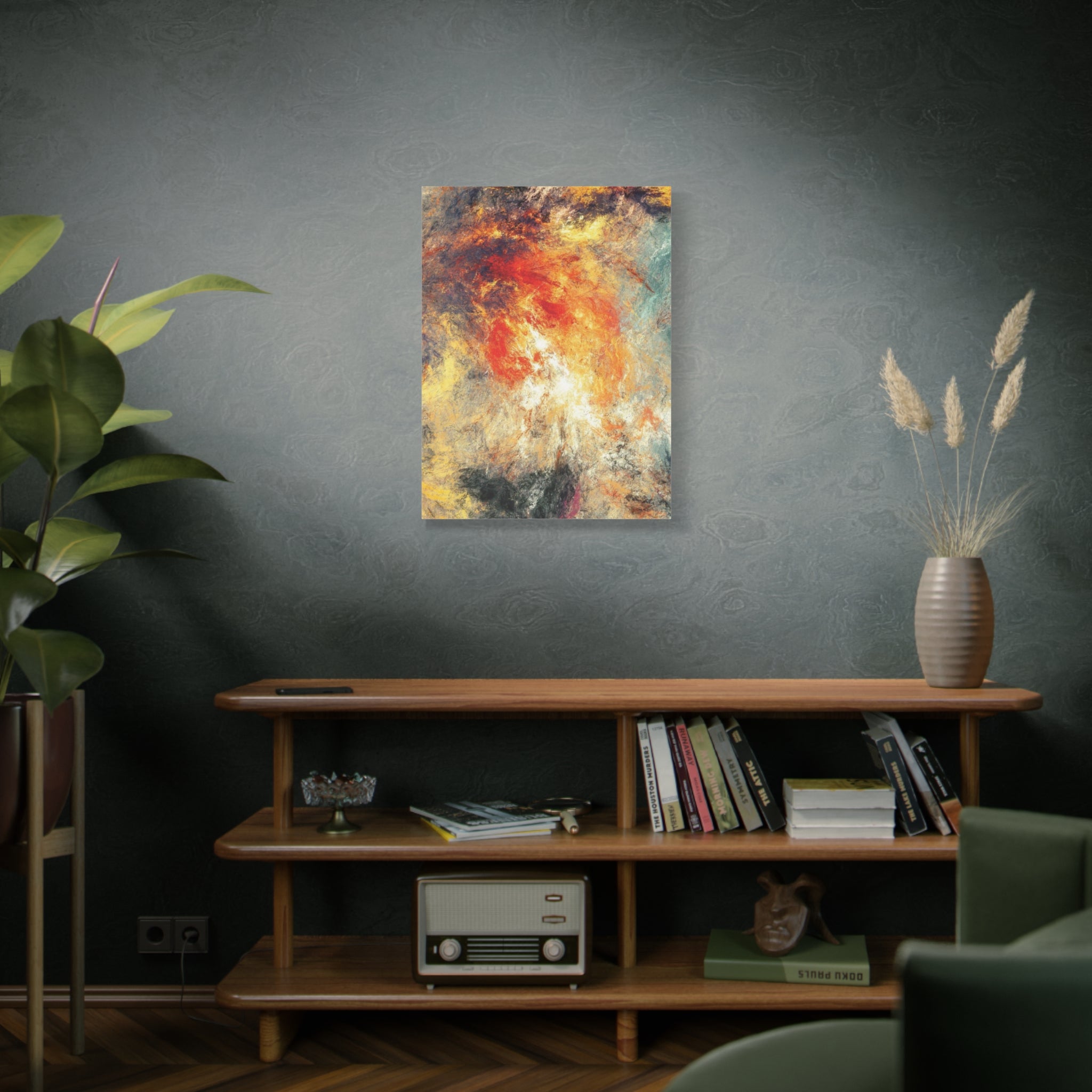 Abstract Firestorm Matte Canvas Print — Stretched 1.25" Wall Art