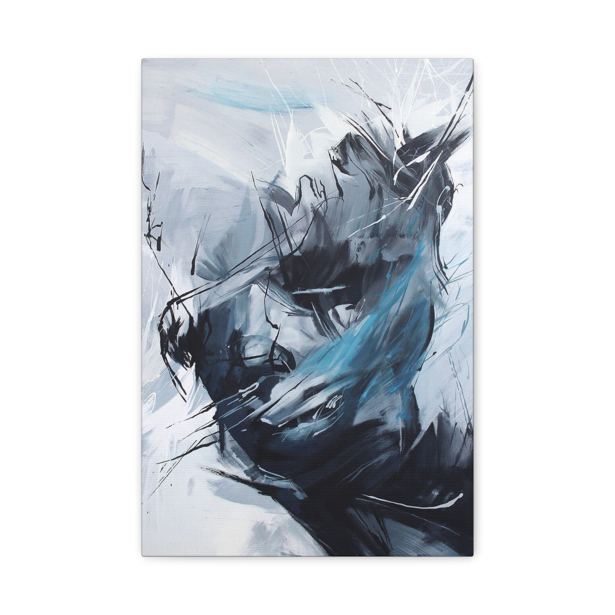 Abstract Blue Storm Matte Canvas Wall Art — Stretched 1.25" 