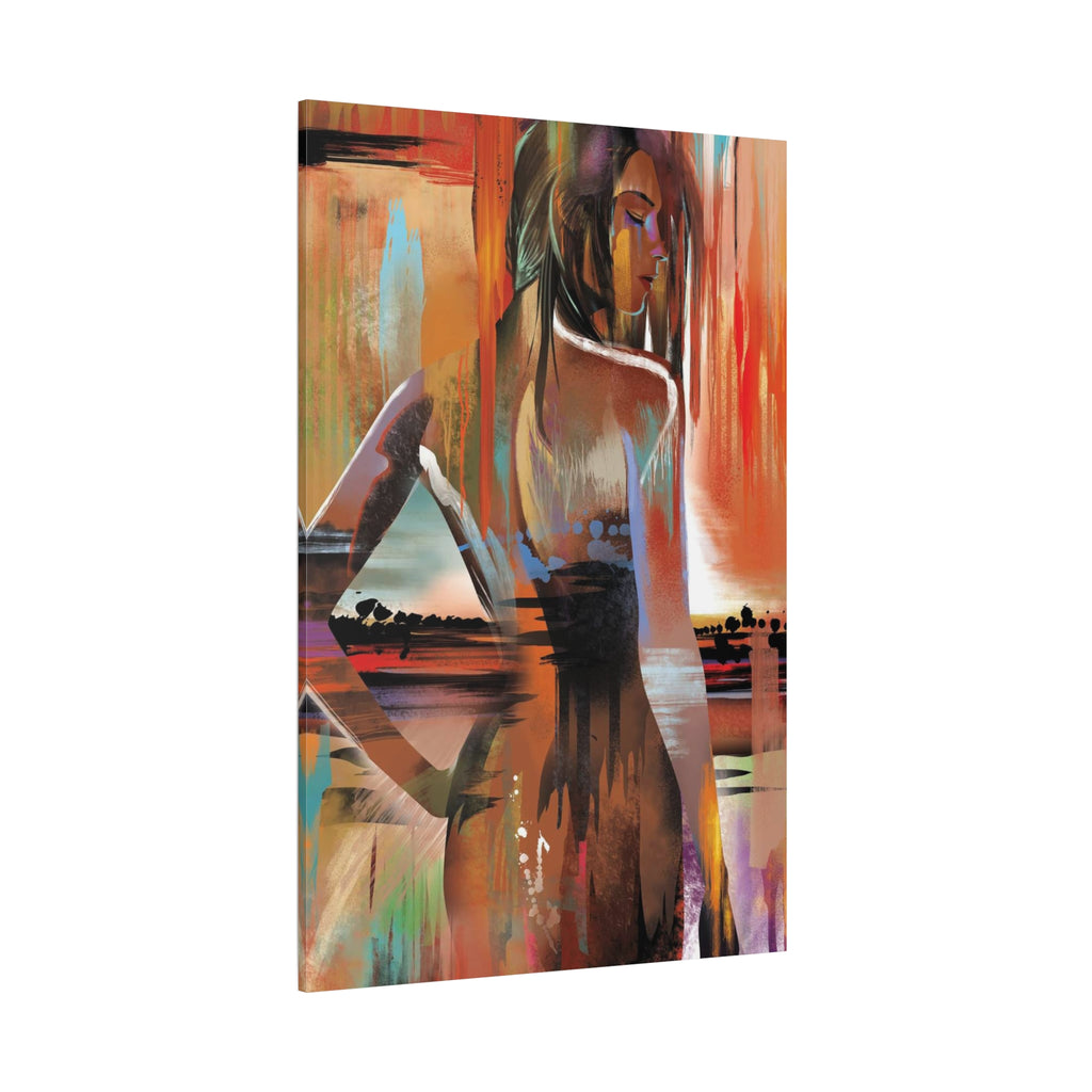 Abstract Woman Portrait Matte Canvas - Stretched 1.25" 