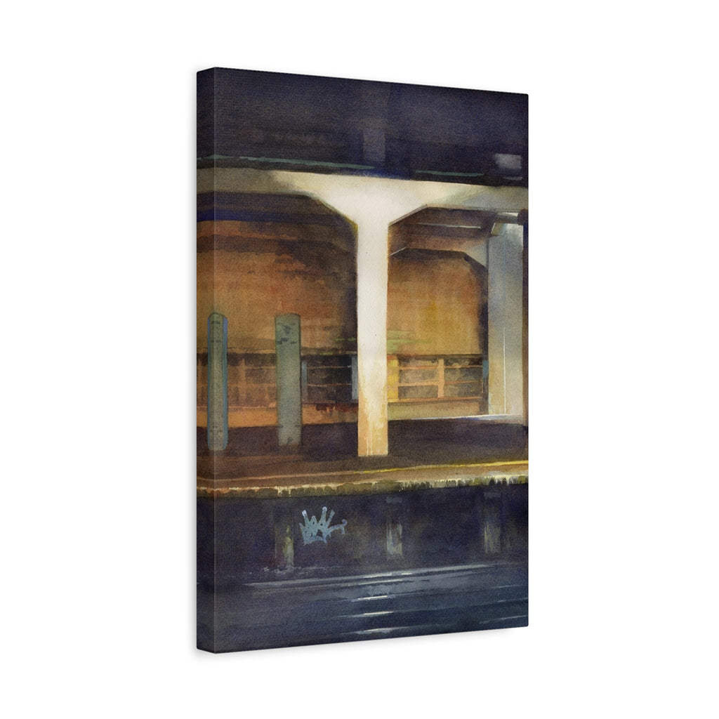 Urban Subway Platform Matte Canvas Art - Stretched 1.25"
