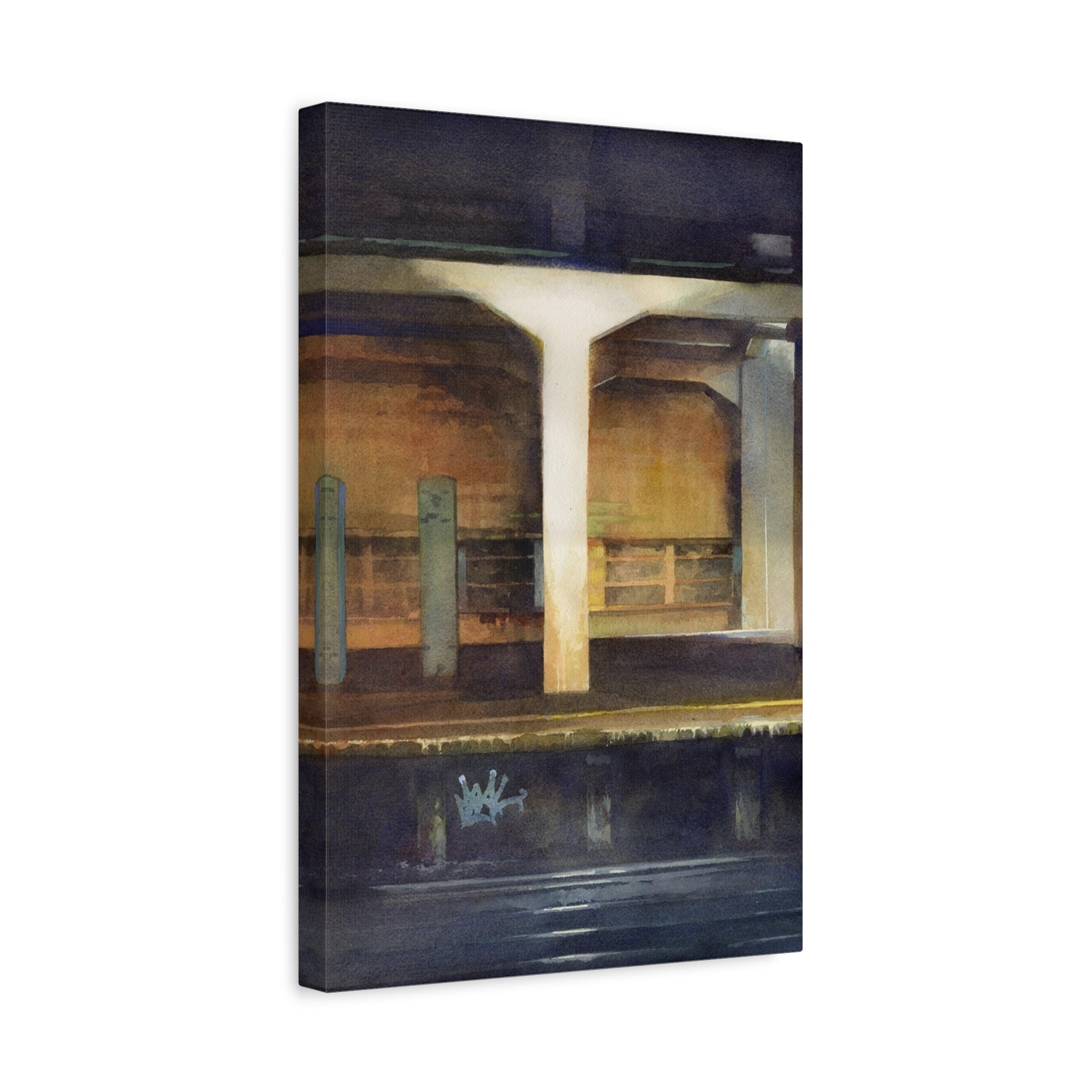 Urban Subway Platform Matte Canvas Art - Stretched 1.25" 
